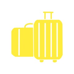 Travel luggage icon illustration for vacation and trip design／旅行・バケーションデザイン向けのスーツケースアイコンイラスト