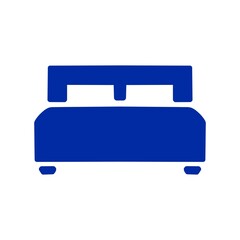Bed icon illustration for hotel and bedroom design／ホテルやベッドルームデザイン向けのベッドアイコンイラスト