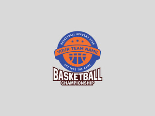 Basketball  logo design vector template 