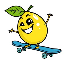 Lemon Skater Cartoon