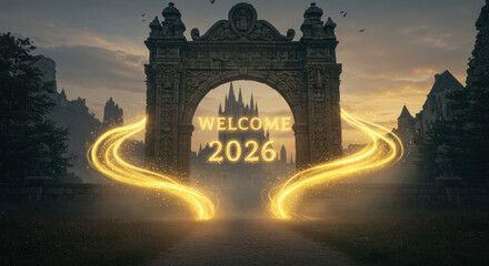 Enchanted Gate Welcomes 2026 With Glowing Magical Trails

