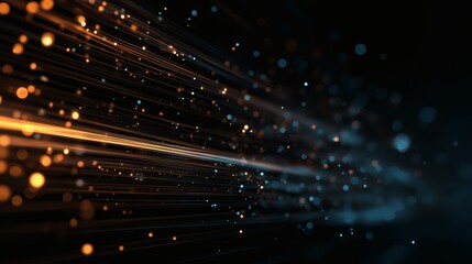 Fototapeta premium Digital Streams: Abstract Data Flowing and Connecting Through Space