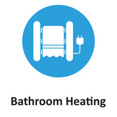 Fototapeta premium Bathroom heating Vector icon which can easily modify or edit