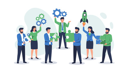 Fototapeta premium Diverse Business Team Collaboration and Innovation for Startup Success