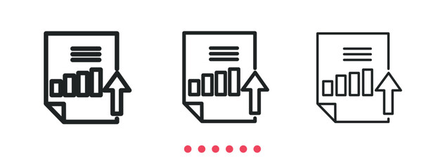 Document icon. Thin line icon vector