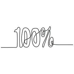 vector logo design flat continuous line 100%