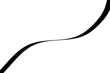 single wave black strip, vector.eps