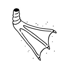 minimalist sketch of a goose webbed foot for nature and wildlife concept © Zen20