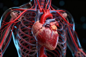 Human heart and circulatory system