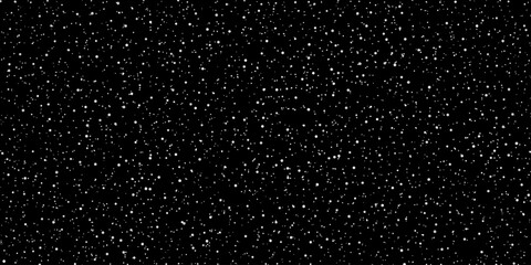 Simple, abstract background of scattered white dots on black, representing either falling snow at night or a starry sky