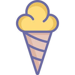 Cone Icon – Ice Cream Cone, Traffic Cone, Geometric Shape Illustration