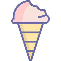 Cone Icon – Ice Cream Cone, Traffic Safety Cone, Geometric Shape Symbol