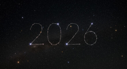 Celestial celebration as shimmering stars align into 2026