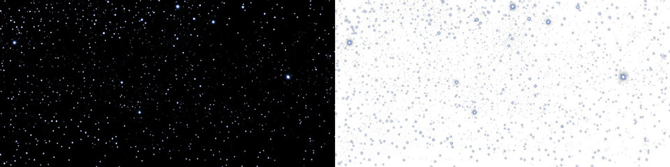 Starry night sky and bright starry background with copy space for design purposes