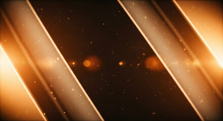 Abstract background with golden stripes and lens flares creating a luxurious and elegant visual with a sense of depth and dimension