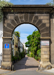 London - 06 25 2022: View of the entrance to Kynance Mews