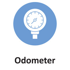 Odometer Vector icon which can easily modify or edit