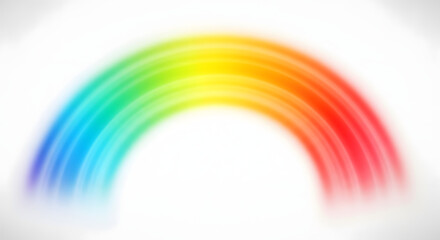 Vibrant rainbow isolated on white background, a symbol of hope, diversity, and promise, perfect for adding a touch of color and joy