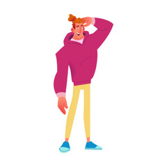 A Stylish Cartoon Man in a Hoodie and Sneakers, Saluting with a Cheerful Gesture