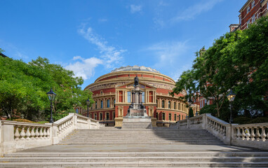 London - 06 25 2022: Stairs leading from Prince Consort Road to the Royal Albert Hall