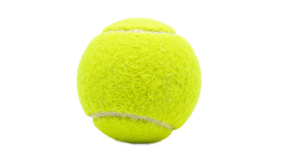 Tennis ball on white