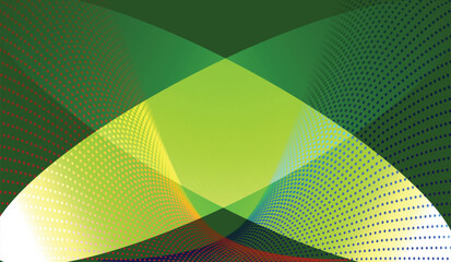 Abstract background with green dots and design