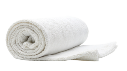 White gym towel roll