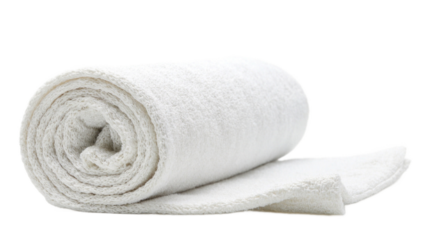 White gym towel roll