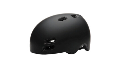 Fototapeta premium Black bike helmet on white