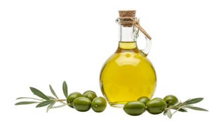 Olive oil bottle isolated