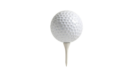 Golf ball on tee isolated