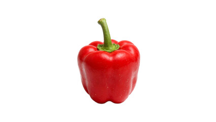 Red bell pepper on white