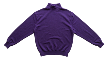 Purple turtleneck sweater