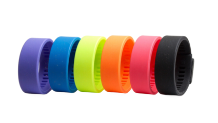Athletic wristbands on white