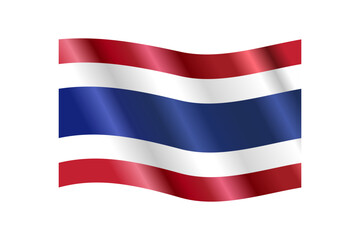 Fototapeta premium Flag of Thailand. Symbol of Independence Day Vector