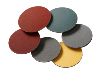 Hook and loop sanding discs for fast attachment in power sanding tasks.