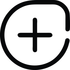 Obraz premium Add icon representing addition and creation