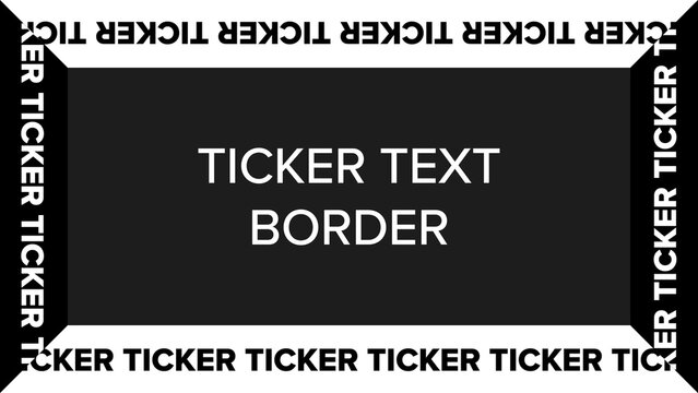 Rotating Ticker Text Border