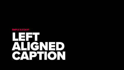 Simple Left Aligned Caption