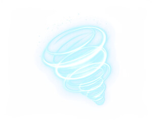 Captivating blue swirl tornado PNG with transparent background, ideal for photo overlays and creative uses.