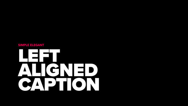 Simple Left Aligned Caption