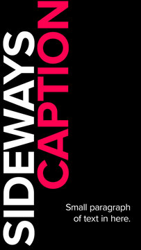 Sideways Title And Caption Vertical