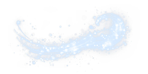 A glowing swirl light line overlay in PNG, ideal for enhancing photo designs with a transparent effect