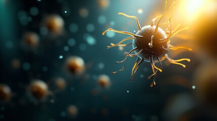Exploring microbial life close-up of bacteria in a lab environment scientific imagery dark background conceptual study