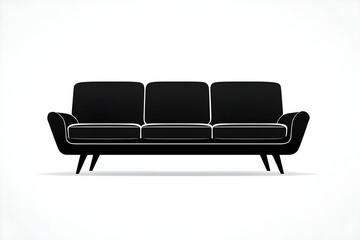 black leather sofa isolated on white background,black leather armchair isolated,black and white sofa