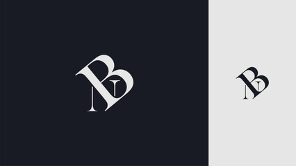NB letter logo design and minimalist logo .vector template.