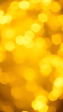 Generative AI golden bokeh background effect.
