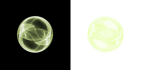 Abstract glowing orbs light effect PNG featuring a transparent background designed for overlays and graphics design