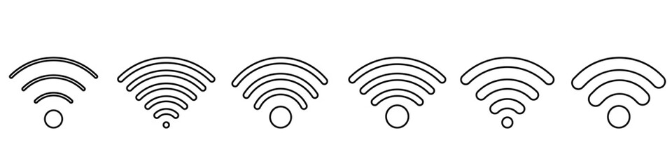 Wi Fi icon vector set. wireless illustration sign collection. signal symbol.
