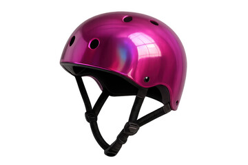 Fototapeta premium Pink shiny sports helmet providing head protection